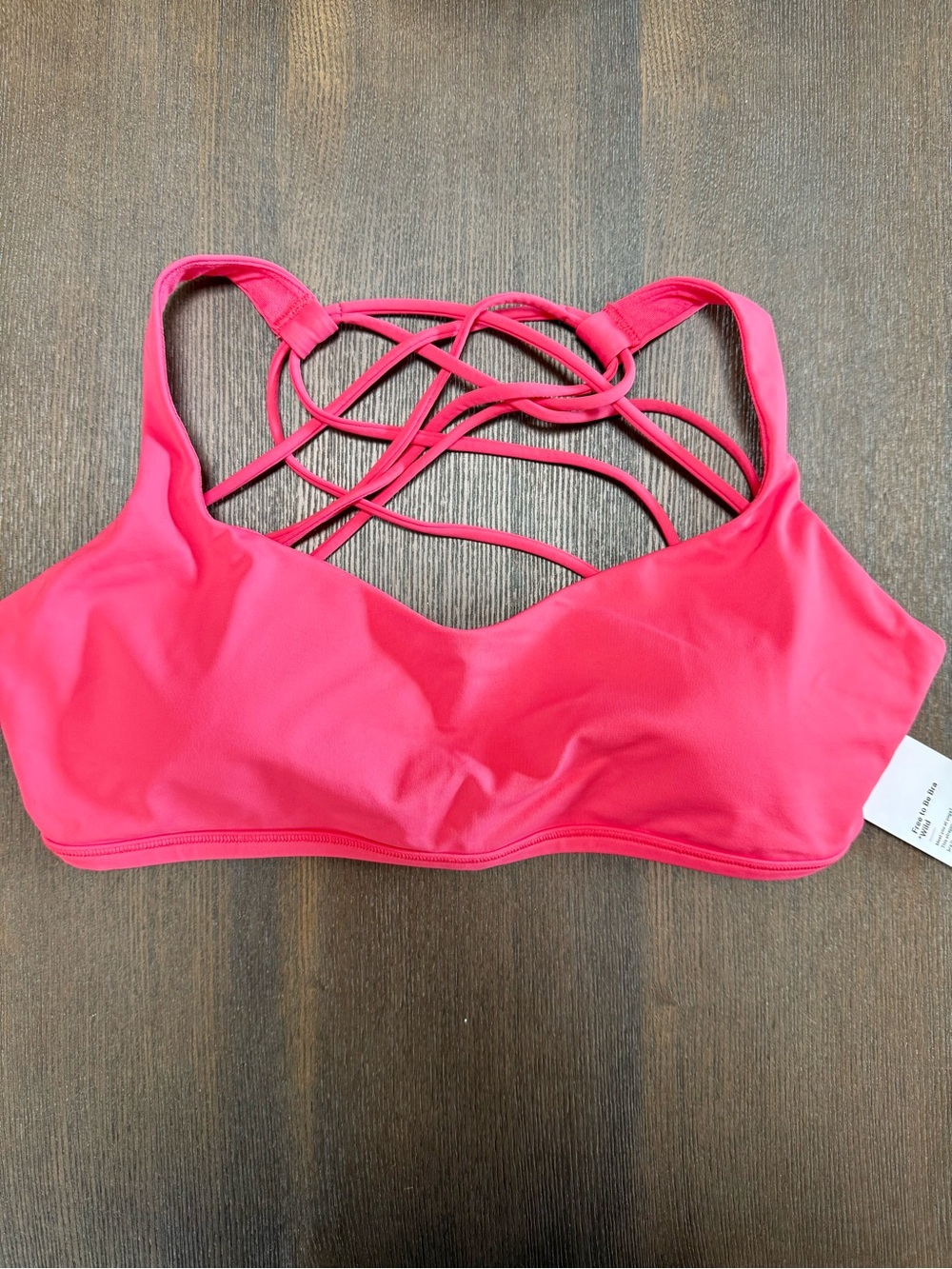 NWT Lululemon Free to be Wild Bra Hot Pink Size L